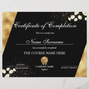 Certificat d'achèvement Prix Diamant