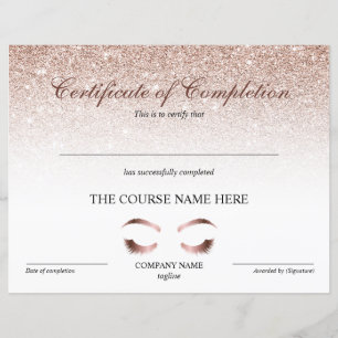 Certificat d'achèvement Récompenser la formation d