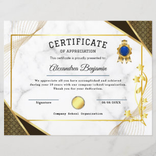 Certificat d'appréciation