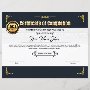 Certificat D'Appréciation