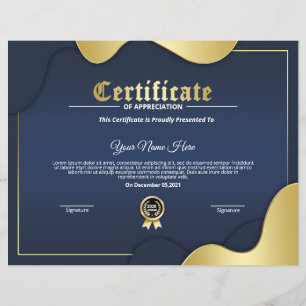 Certificat D'Appréciation