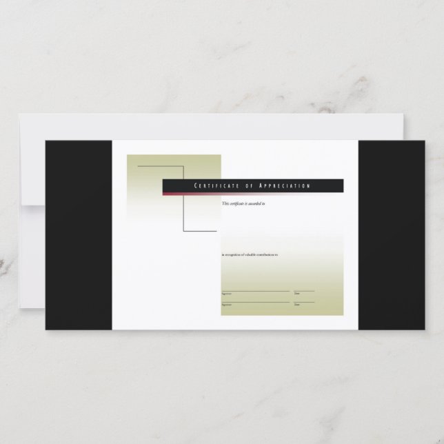 Certificat d'appréciation1 (Devant)