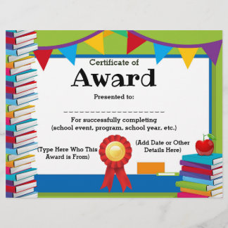 Certificat d'attribution Enfants personnalisables 