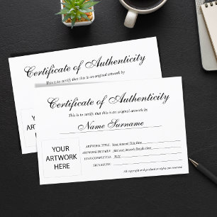 Certificat d'authenticité
