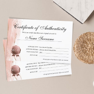 Certificat d'authenticité