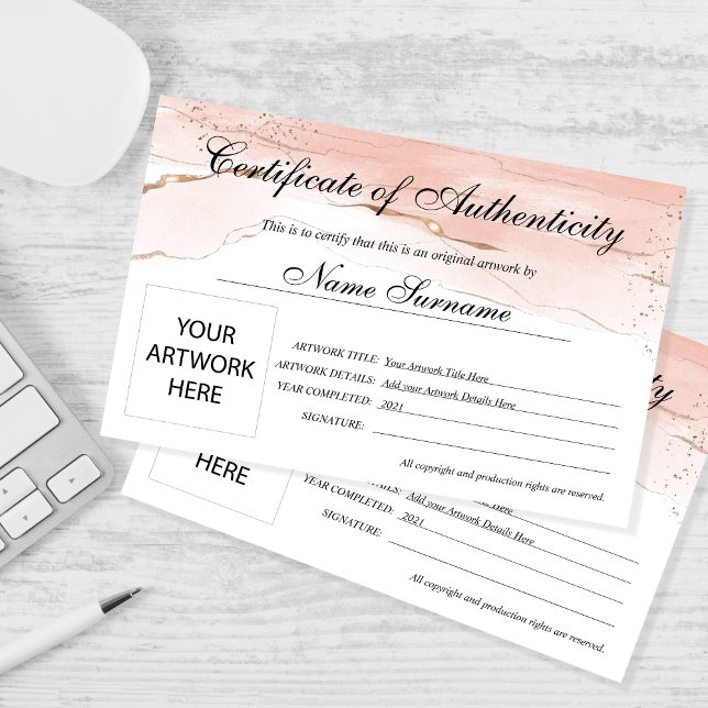 Certificat d'authenticité (Créateur téléchargé)