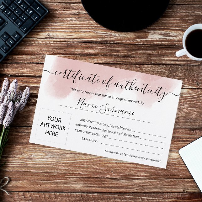 Certificat d'authenticité (Créateur téléchargé)