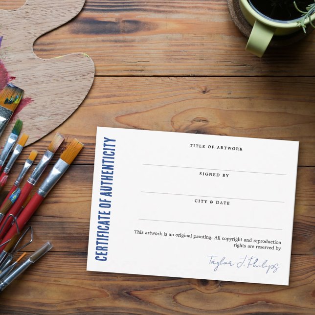 Certificat d'authenticité du script de signature b (Créateur téléchargé)