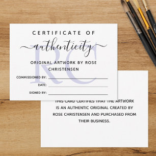 Certificat d'authenticité Monogramme Violet Plus G