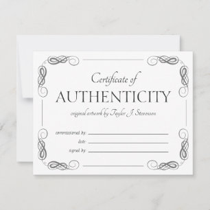 Certificat d'authenticité Vintage du cadre d'organ