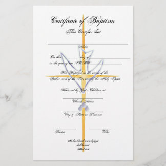 Certificat de baptême-adulte