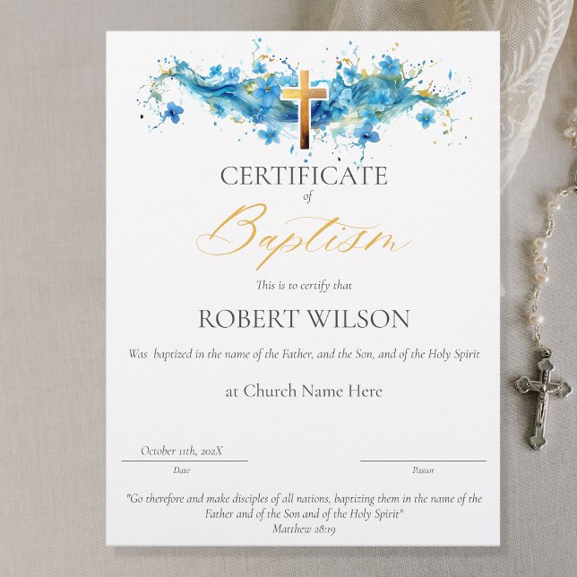 Certificat de baptême, certificat de baptême (Créateur téléchargé)