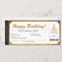 Certificat de bon cadeau Tattoo Gold