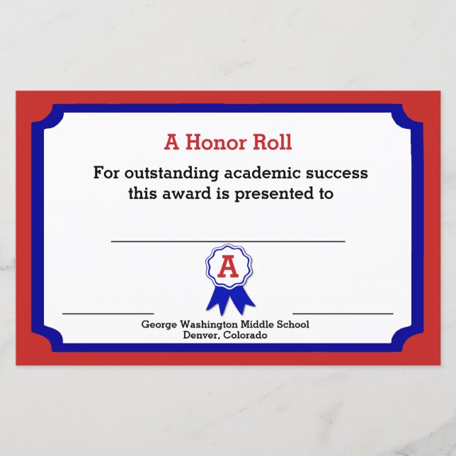 Certificat de bourse universitaire (Devant)