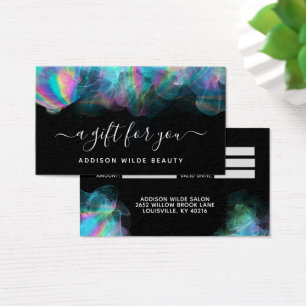 Certificat de carte cadeau de l'alcool holographiq