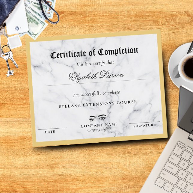 Certificat de compétence Marbre Thème (Créateur téléchargé)
