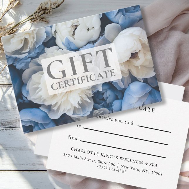 CERTIFICAT DE CONTRÔLE D'ENTREPRISE | Floral | (CUSTOM GIFT CERTIFICATE  | Floral |)
