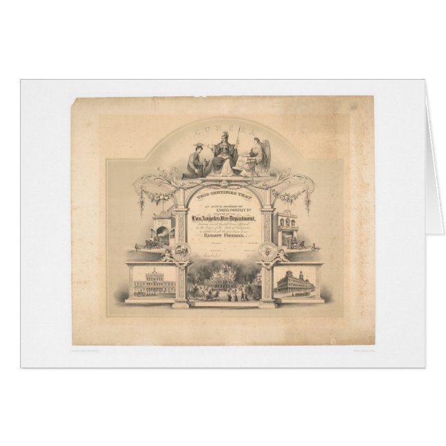 Certificat de corps de sapeurs-pompiers de Los (Devant horizontal)