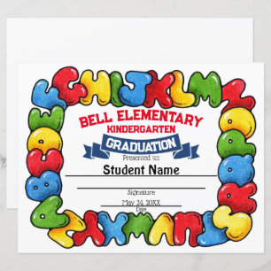 Certificat de diplôme d'alphabet