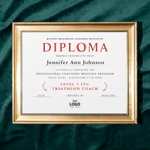 Certificat de Diplôme de Remise des Prix Couronne 