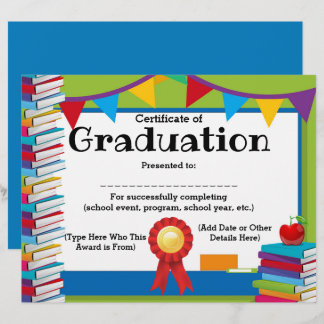 Certificat de diplôme Enfants personnalisables 8,5