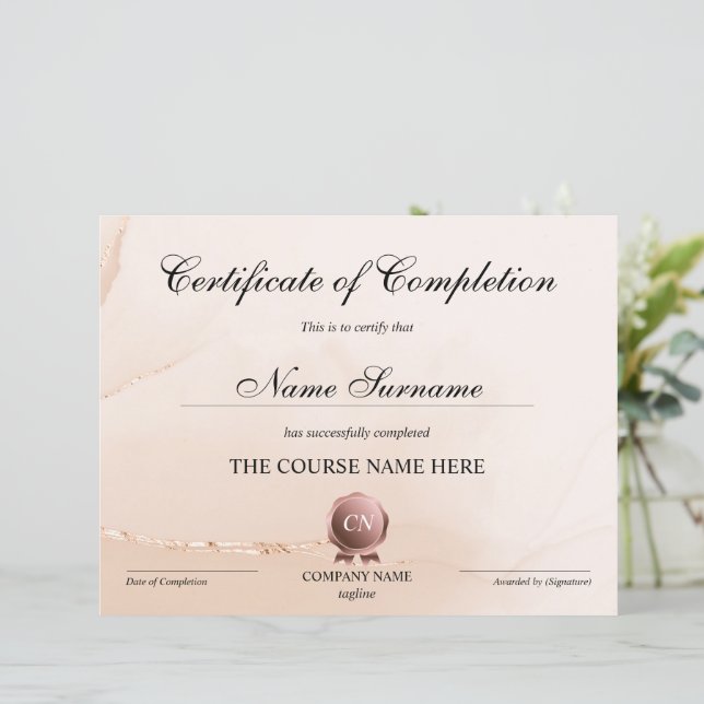 Certificat de fin de cours (Debout devant)