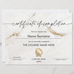 Certificat de fin de cours