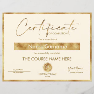 Certificat de fin de cours