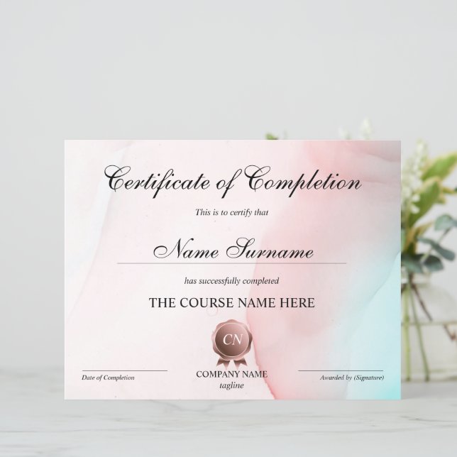 Certificat de fin de cours (Debout devant)