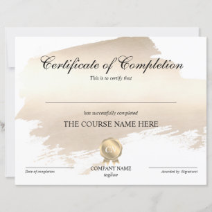 Certificat de fin de cours