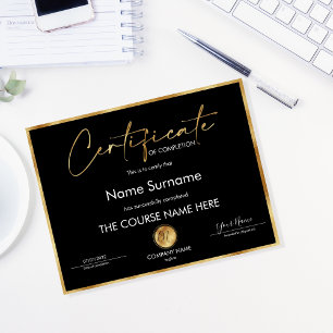 Certificat de fin de cours