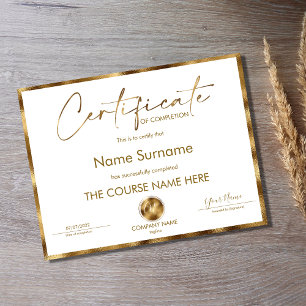 Certificat de fin de cours