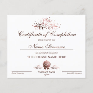 Certificat de fin de cours