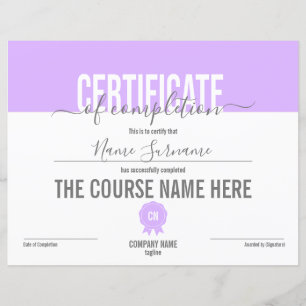 Certificat de fin de cours