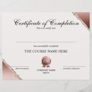 Certificat de fin de cours