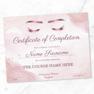 Certificat de fin de cours Bourse de clignotement