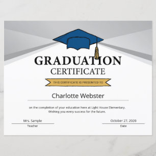 Certificat de fin de diplôme en argent PDF
