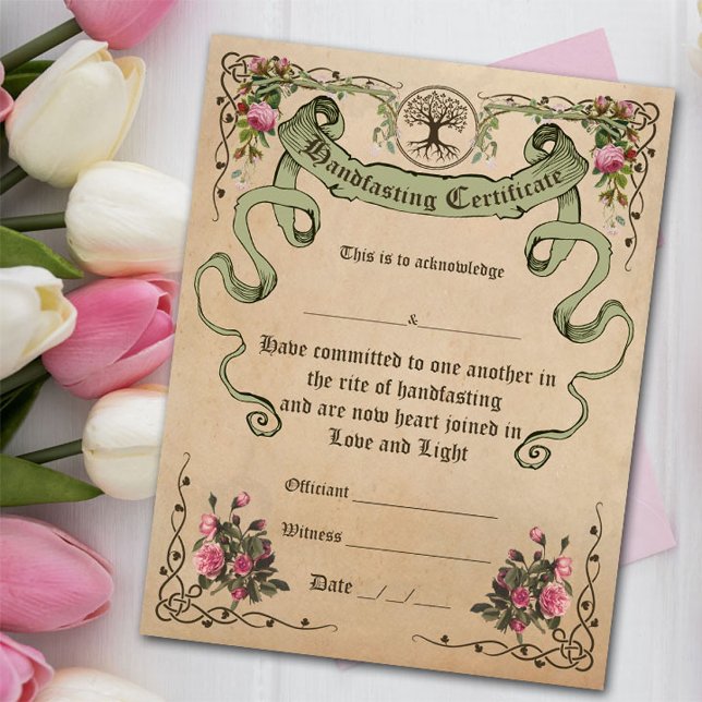 CERTIFICAT DE MAIN LIÉE WICCA - Affiche parchemin (Créateur téléchargé)