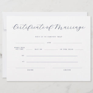 Certificat de Mariage Serif Script Formel 