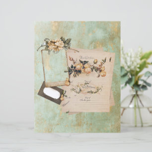 Certificat de mariage vintage et Étiquette