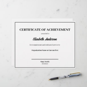 Certificat de mérite Texte Modèle Award
