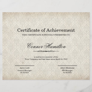 Certificat de Modèle d'appréciation