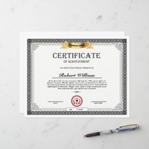 Certificat de Modèle de réussite - Personnalisable