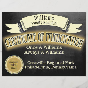 Certificat de participation à la réunion de famill