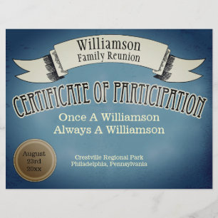 Certificat de participation à la réunion de famill