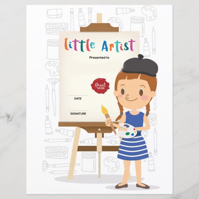 Certificat de Petit Artiste (Devant)