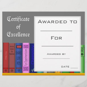 Certificat de Prix de lecture Cute Fournitures de