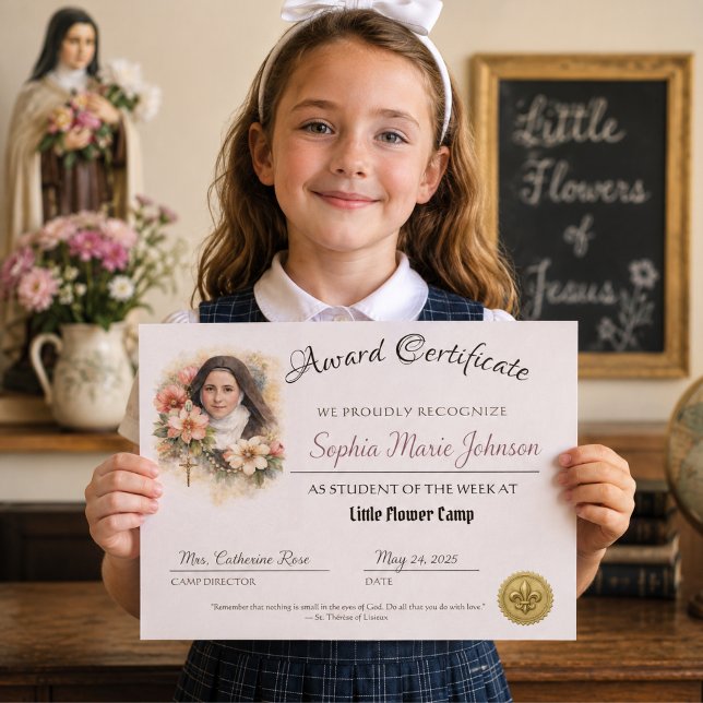 Certificat de Récompense Catholique Ste Thérèse (Créateur téléchargé)