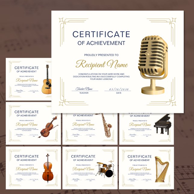 Certificat de Récompense de Cours de Chant ClassyF (ClassyFrame Singing Voice Course Award Certificate)