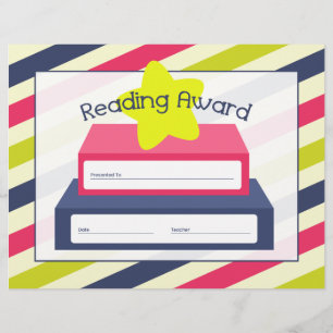 Certificat de récompense de lecture - Grandes band
